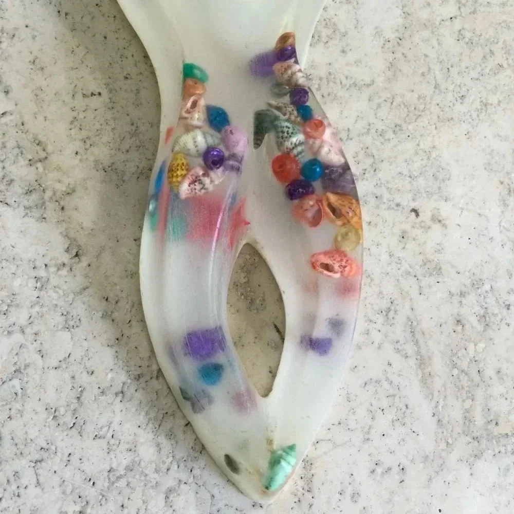 Vintage Multicolor Resin lucite‎ Spoon Rest